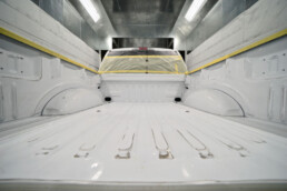 Guire truck bed liner in-progress low facing cabin