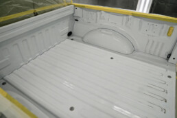 Guire truck bed liner in-progress white