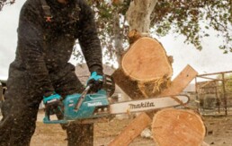 Makita tools chainsaw cutting wood